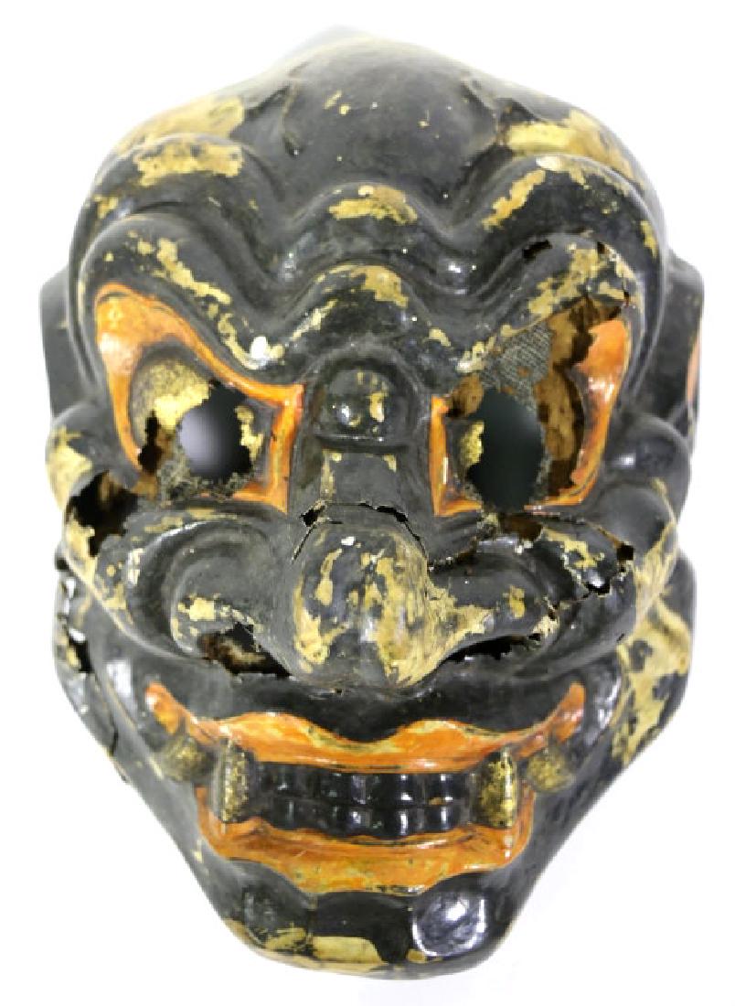 JAPANESE ANTIQUE GIGKU MONK NOH KABUKI DEMON MASK (1 of 7)