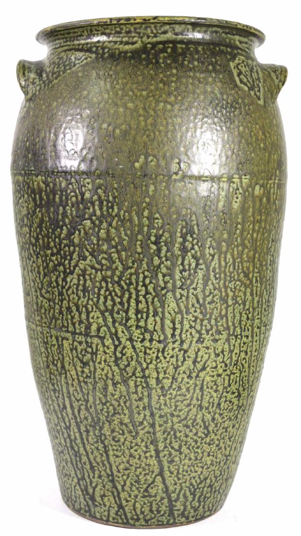 SID LUCK POTTERY TWIN HANDLED POTTERY CROCK (1 of 10)