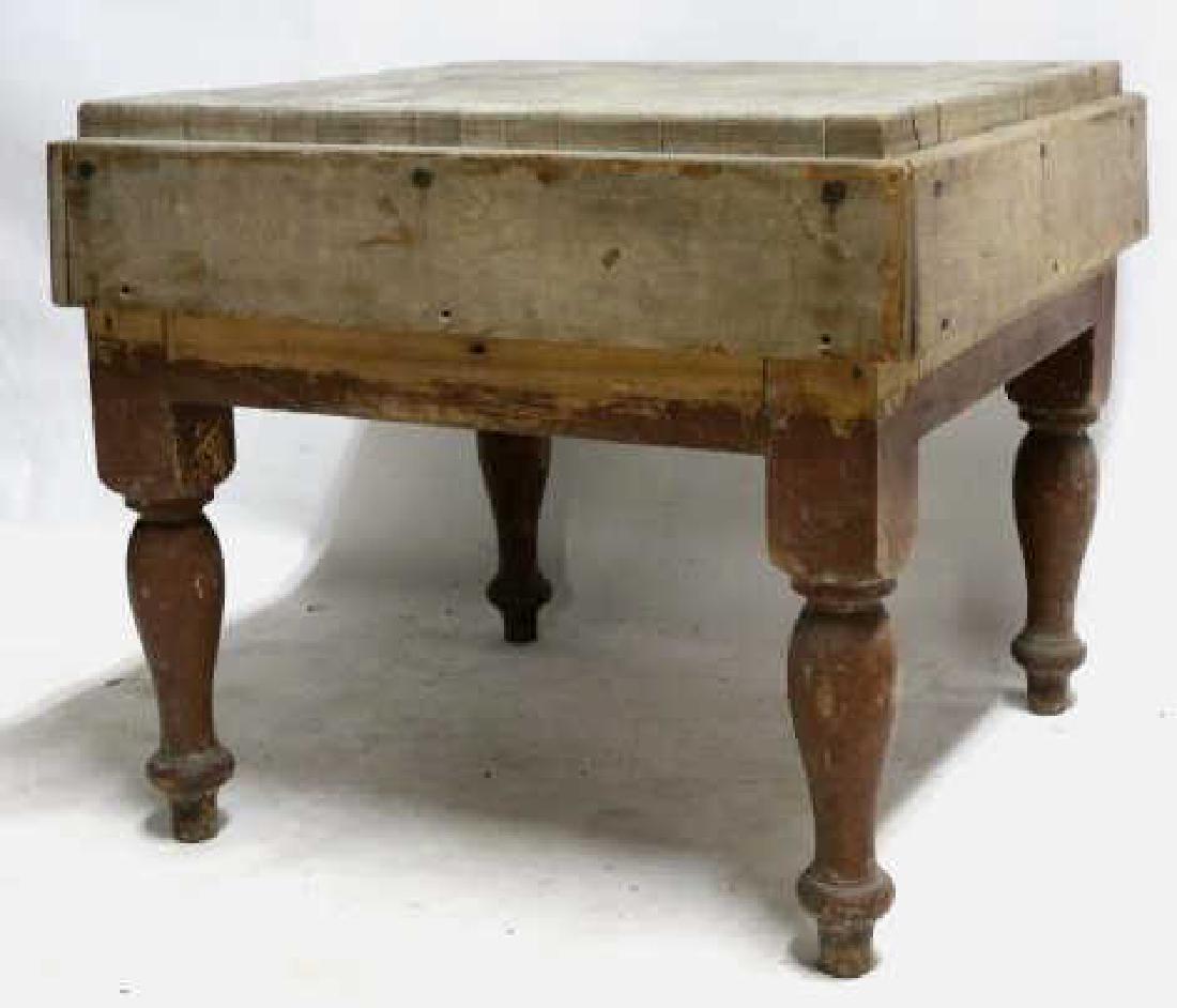 SAVANNAH "PALASKI HOTEL" ANTIQUE BUTCHER BLOCK (1 of 8)