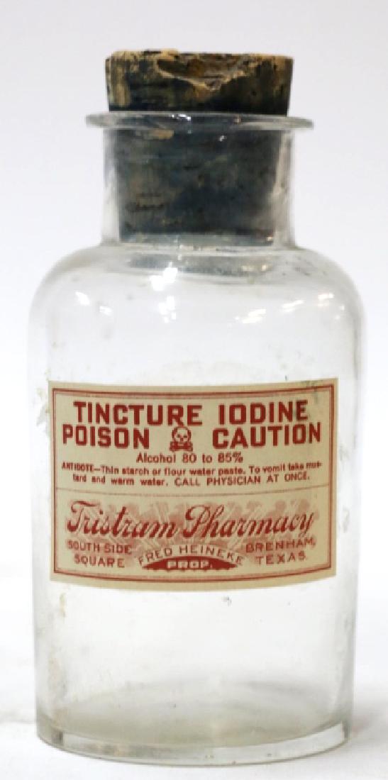 ANTIQUE PHARMACY HAND BLOWN GLASS BOTTLE (1 of 4)