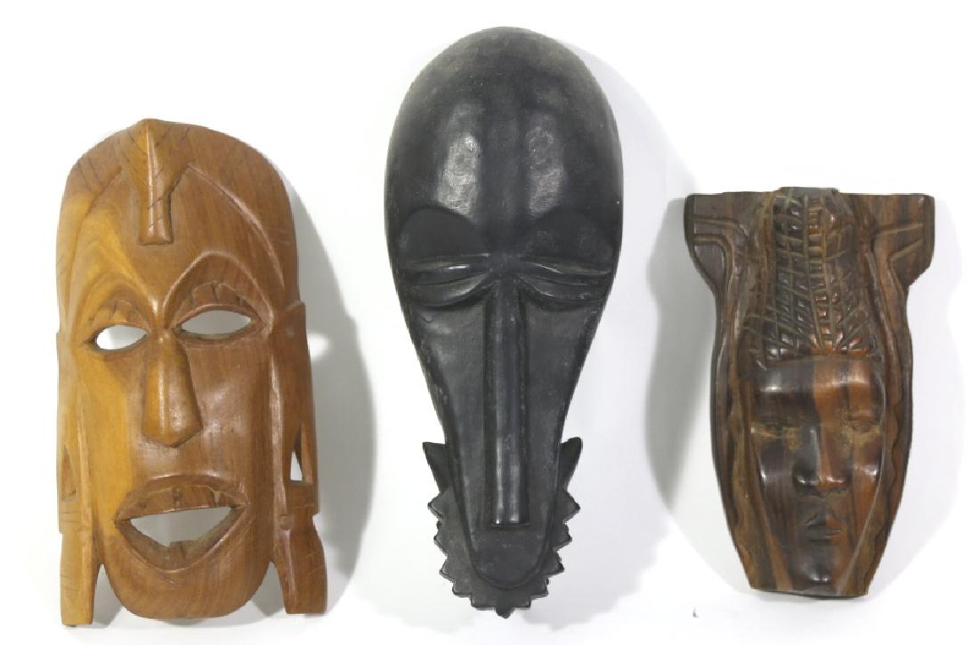 HAND CARVED AFRICAN TRIBAL MASKS (1 of 8)