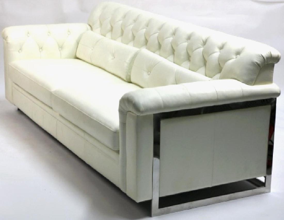 MILO BAUGHMAN MID-CENTURY MODERN CHROME BASE SOFA (1 of 8)
