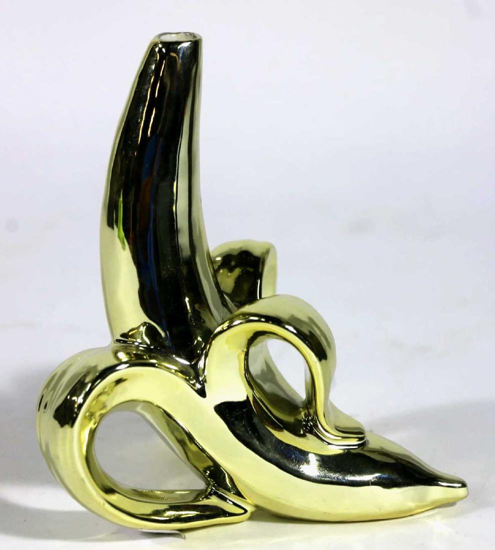 JOHNATHAN ADLER GILDED BANANA BUD VASE (1 of 7)