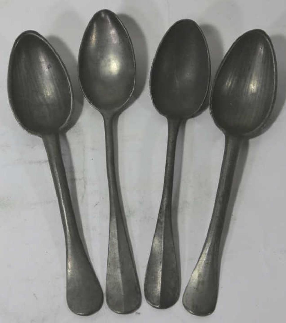 PEWTER EARLY ANTIQUE 9" SERVING SPOONS