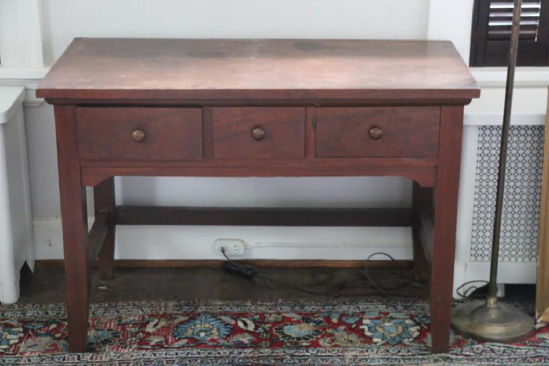 AMERICAN SOUTHERN THREE DRAWER WRITING TABLE (1 of 4)