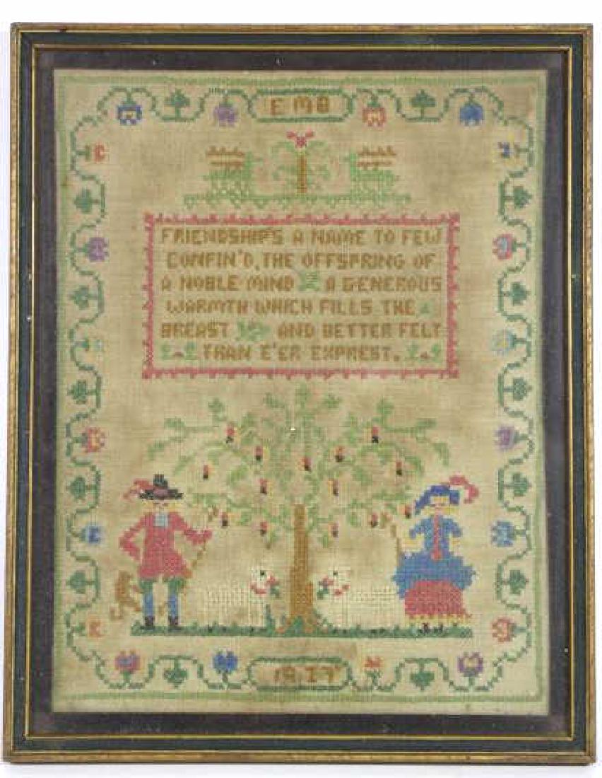 AMERICAN 1927 HAND STITCHED SAMPLER (1 of 6)