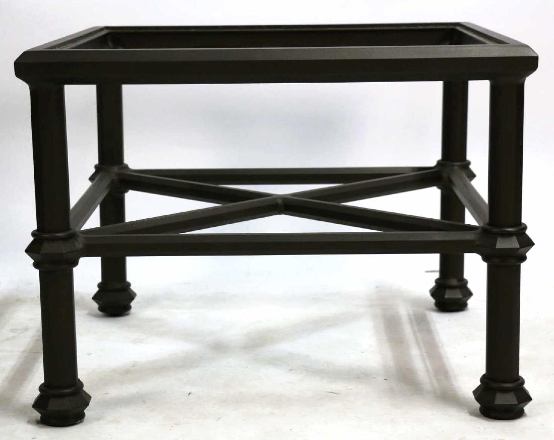 BROWN & JORDAN CUSTOM GLASS TOP SIDE  TABLE (1 of 3)