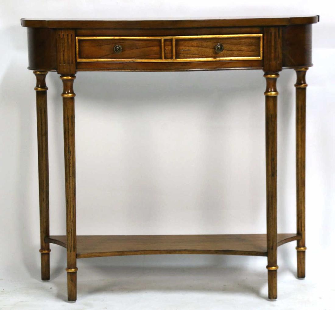 ACCENTS BEYOND BURLED SERPENTINE TWO TIER CONSOLE (1 of 5)