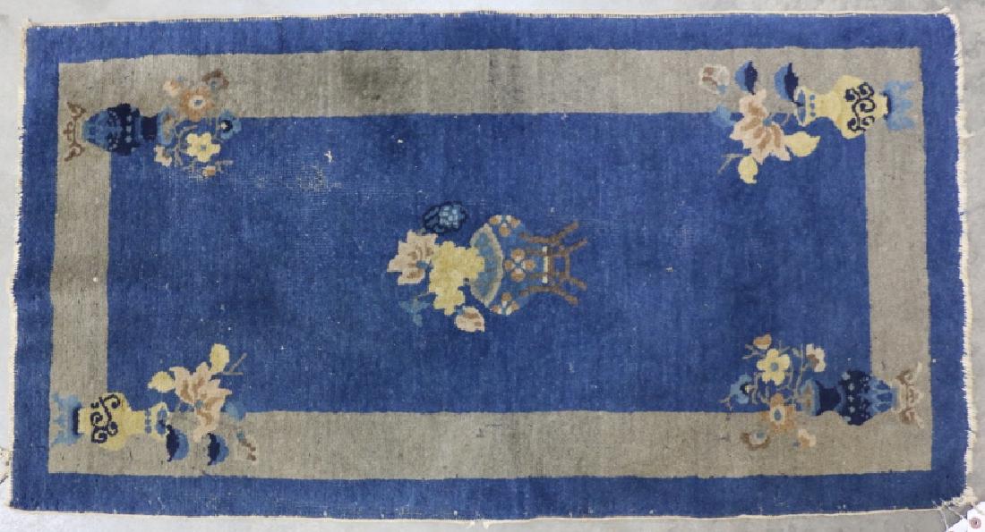 CHINESE ART DECO HANDMADE WOOL RUG (1 of 8)