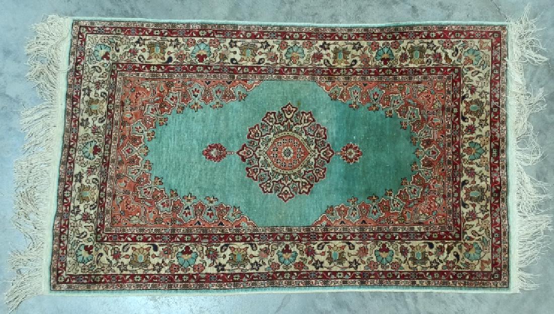 SILK HAND WOVEN PERSIAN AREA  RUG (1 of 3)