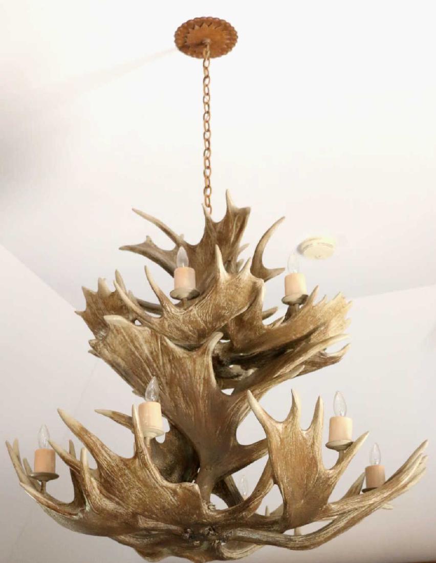 MOOSE ANTLER PALATIAL TEN LIGHT CHANDALIER (1 of 9)