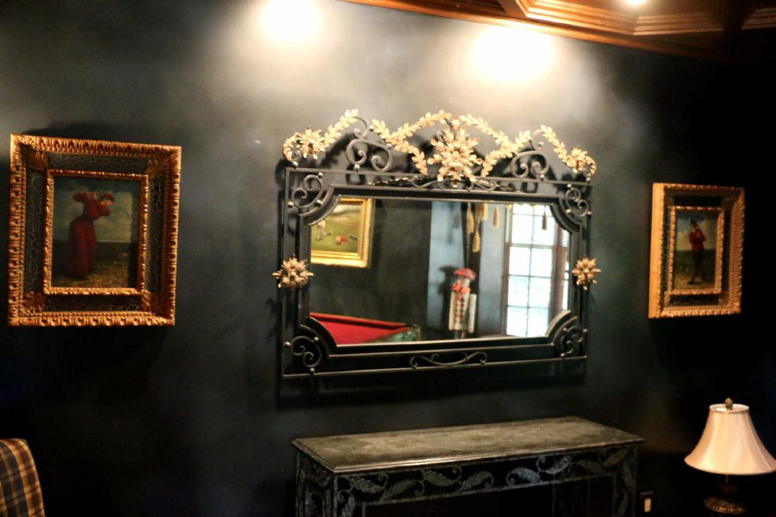 MAITLAND SMITH IRON- GILT FOLIAT HORIZONTAL MIRROR (1 of 10)