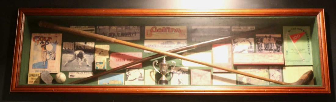 GOLF MEMORABILIA SHADOW INSET BOX FROM  GAME ROOM (1 of 7)