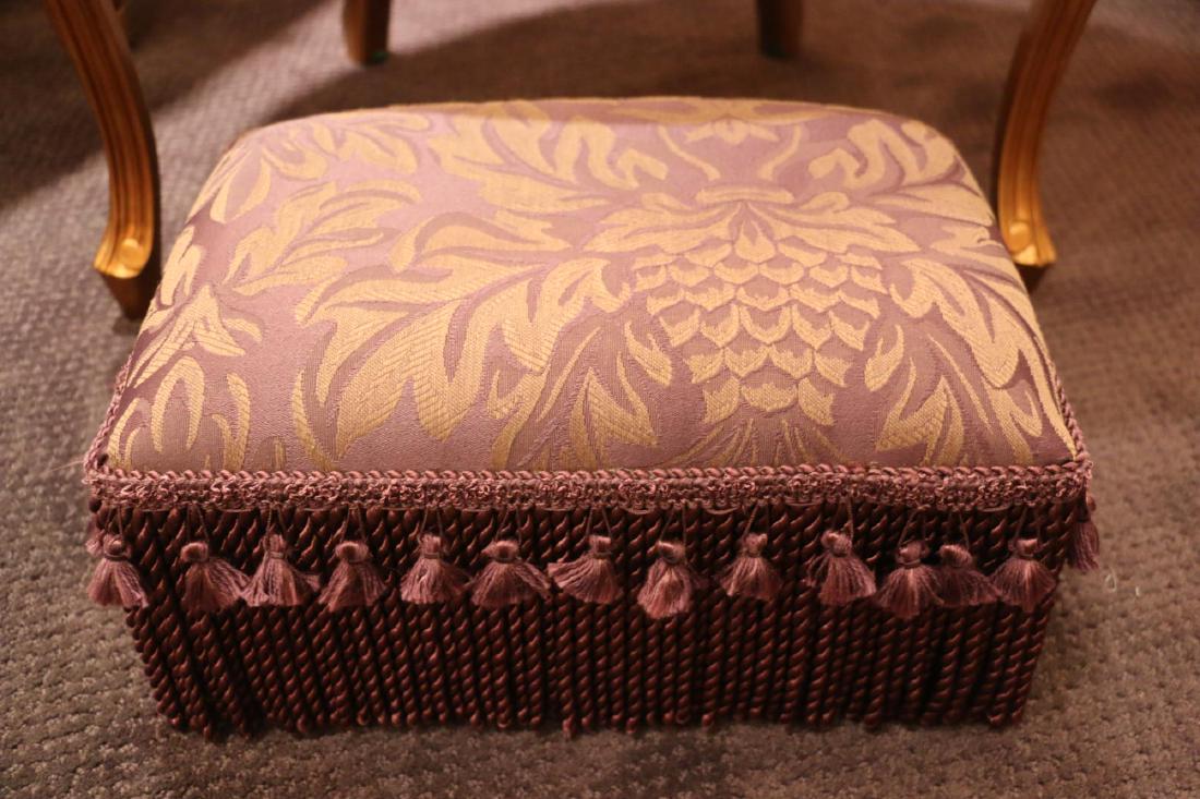 CUSTOM UPHOLSTERED & FRINGED FOOT / STEP STOOL (1 of 2)