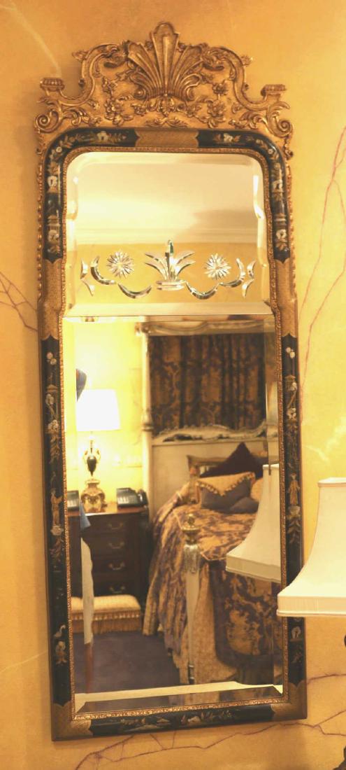 CHINOISERIE & PARCEL GILT FINE BEVELED MIRROR (1 of 9)
