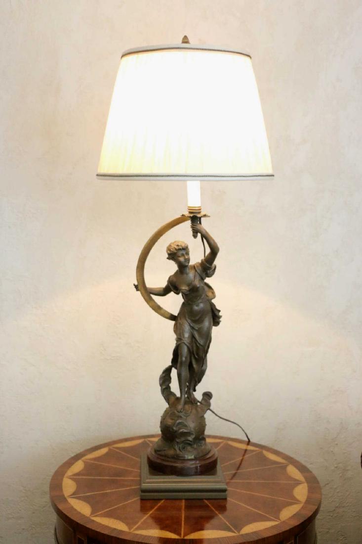FRENCH 19THc BRONZE CLAIR de LUNE PAR BRUCHON LAMP (1 of 10)