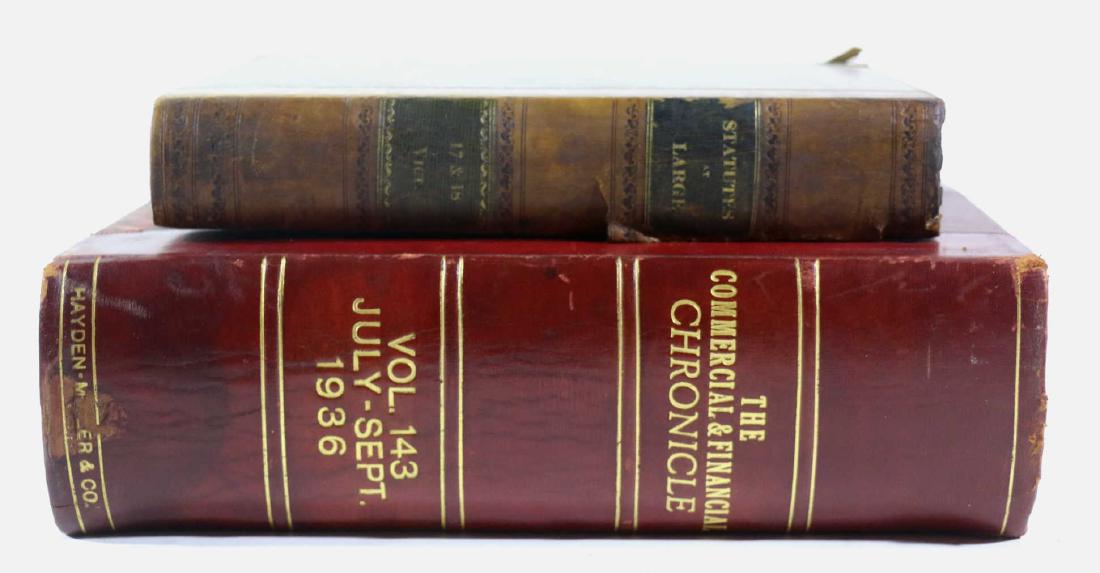 ANTIQUE LEATHER BOUND BOOK GROUPING (1 of 5)