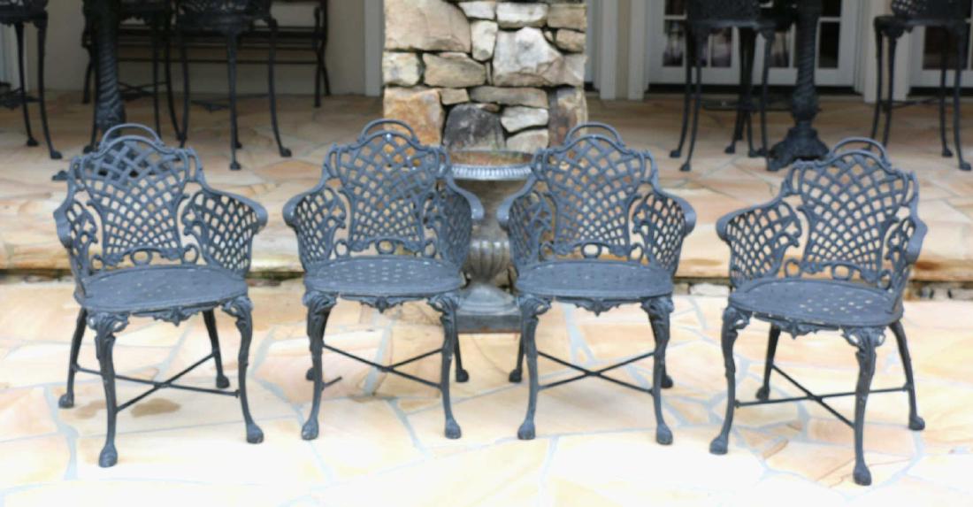 FRENCH OUTDOOR PARLOR / ICE CREAM CHAIR SET (1 of 5)