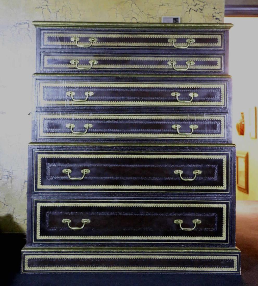 MAITLAND SMITH HAND TOOLED LEATHER CHESTS ON CHEST (1 of 7)