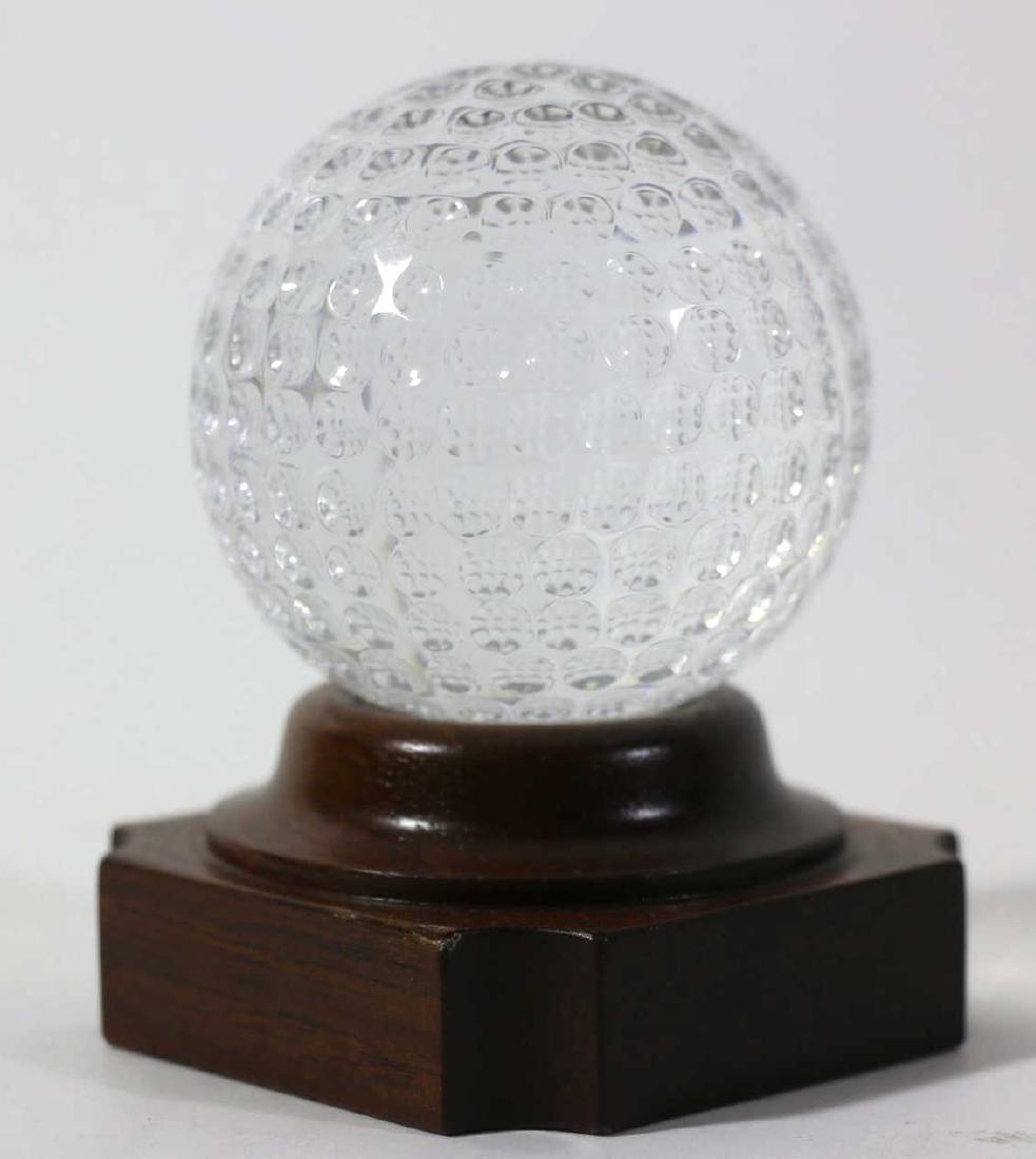 WATERFORD CRYSTAL GOLF BALL SCULPTURE ON STAND (1 of 6)