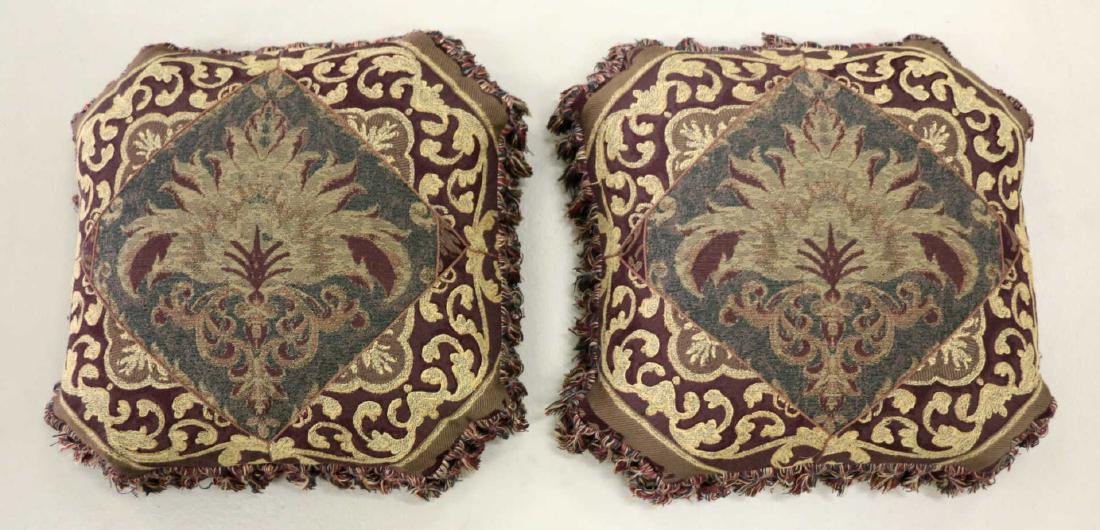 CUSTOM UPHOLSTERED & FRINGED THROW PILLOWS (1 of 4)
