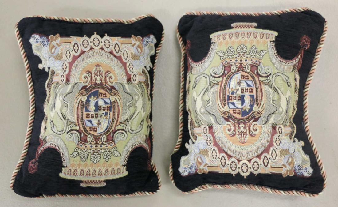 CUSTOM UPHOLSTERED NEEDLEPOINT THROW PILLOWS (1 of 5)