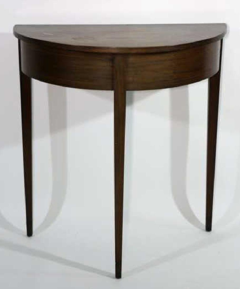 AMERICAN ANTIQUE STRING INLAID DEMILUNE TABLE (1 of 9)
