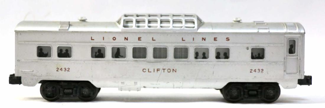 LIONEL CLIFTON 2432 PASSENGER VISTA VIEW CAR: LIONEL CLIFTON 2432 PASSENGER VISTA VIEW CAR