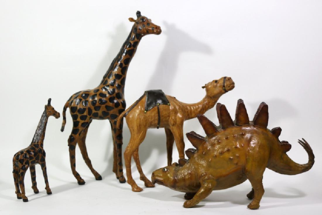 AFRICAN MID-CENTURY MODERN LEATHER SAFARI GROUP (1 of 6)