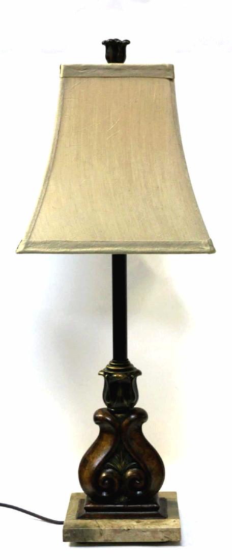 CUSTOM SHADED DECORATIVE MARBLE BASED LAMP (1 of 4)