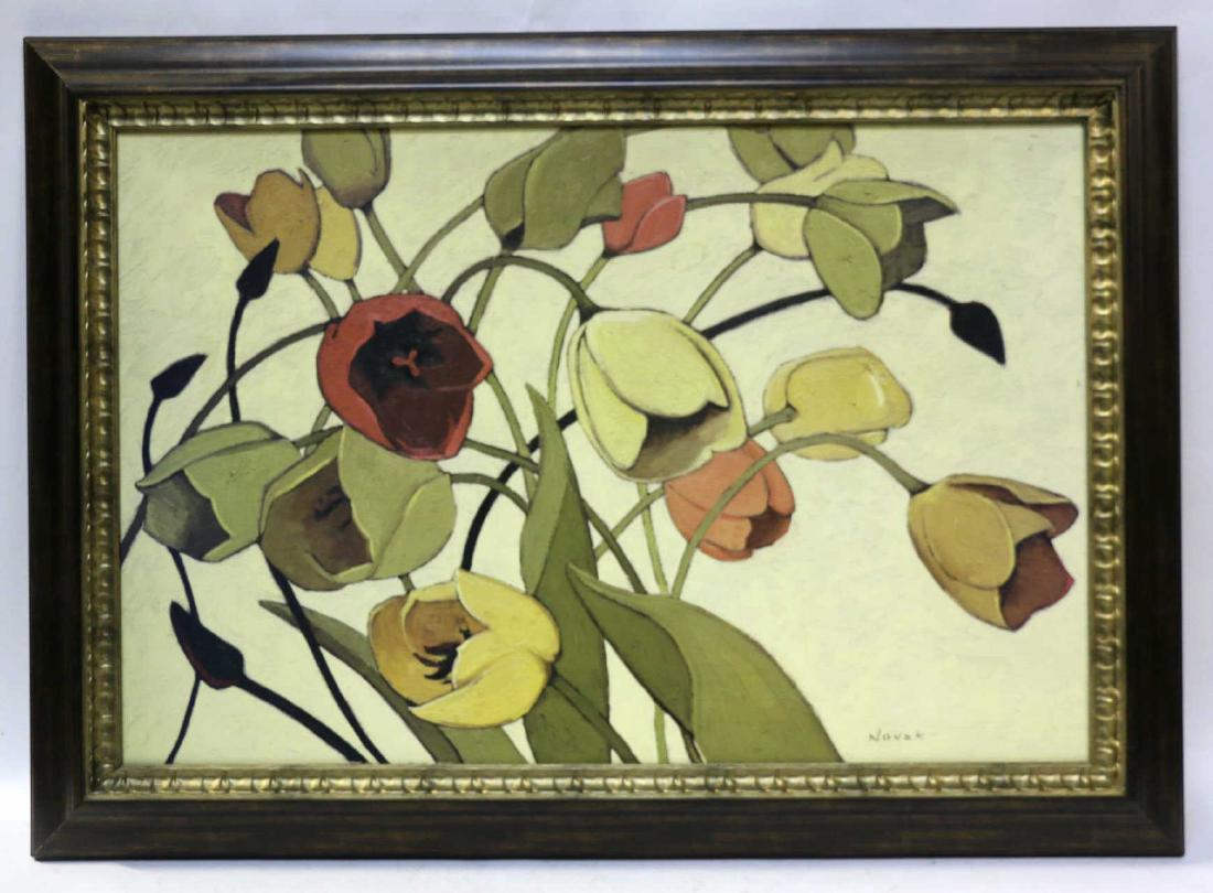 MODERN  FLORAL OIL ON CANVAS (1 of 6)