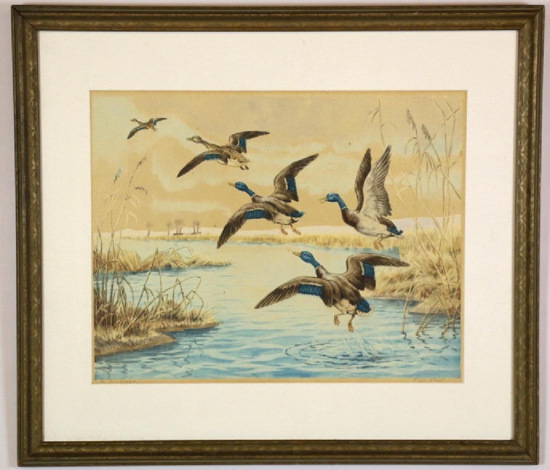 PAUL WOOD DRYPOINT ETCHING "LE DEPART" (1 of 5)