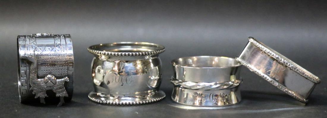 STERLING SILVER NAPKIN RING GROUPING: STERLING SILVER NAPKIN RING GROUPING