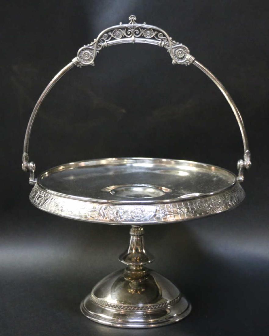REED & BARTON VICTORIAN SILVERPLATE RAISED SERVER