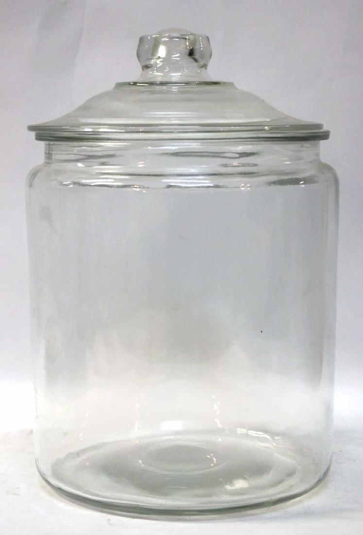 ANTIQUE BLOWN GLASS CANDY STORE LIDDED JAR: ANTIQUE BLOWN GLASS CANDY STORE LIDDED JAR