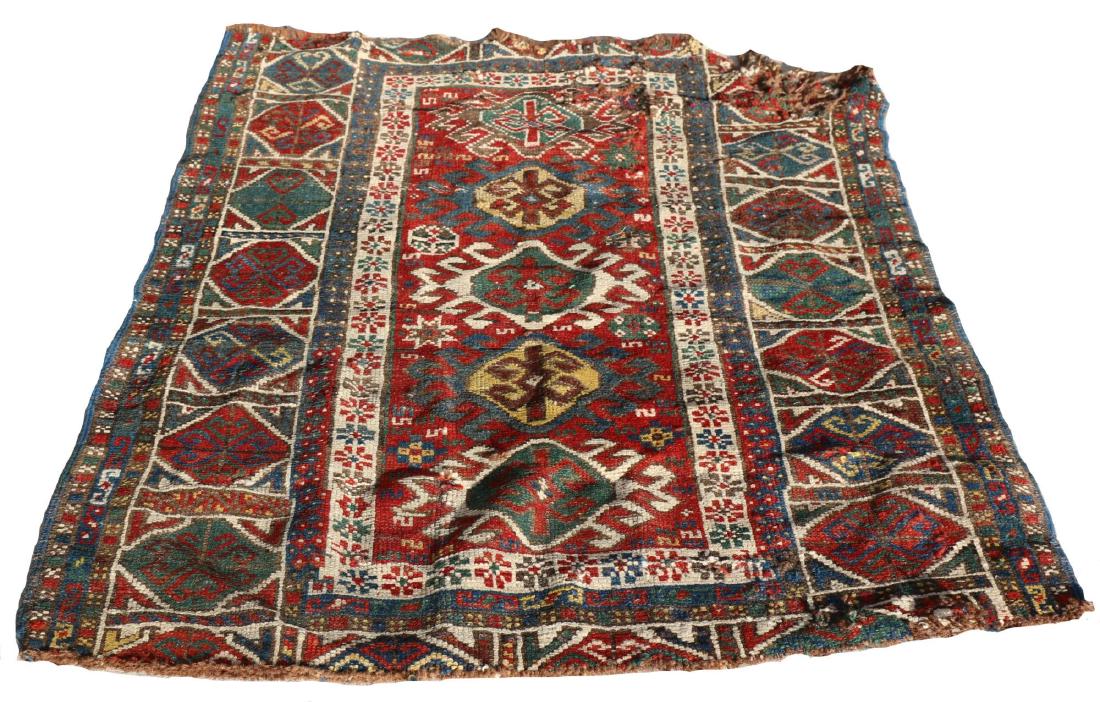 ANTIQUE HAND WOVEN AREA RUG: ANTIQUE HAND WOVEN AREA RUG