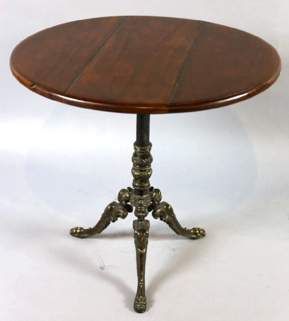 THEADORE ALEXANDER FINE BRONZE FIGURAL BASED TABLE: THEADORE ALEXANDER FINE BRONZE FIGURAL BASED TABLE 29" X 28"