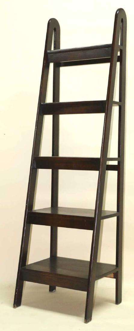 MAHOGANY STEP LADDER STEP LADDER: MAHOGANY BOOK SHELF LADDER