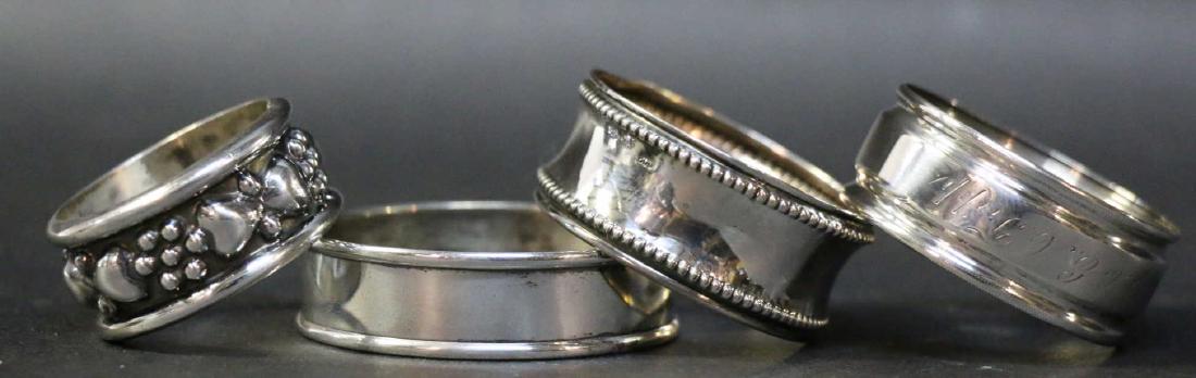 STERLING SILVER NAPKIN RING GROUPING: STERLING SILVER NAPKIN RING GROUPING