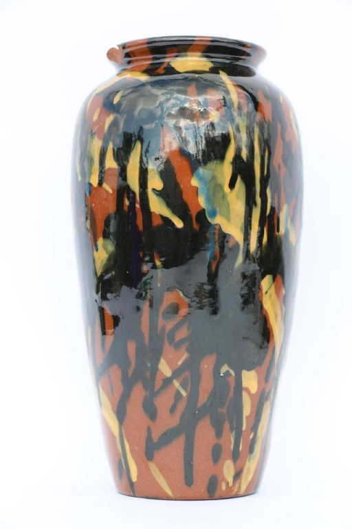 MODERN HAND PAINTED ART POTTERY VASE