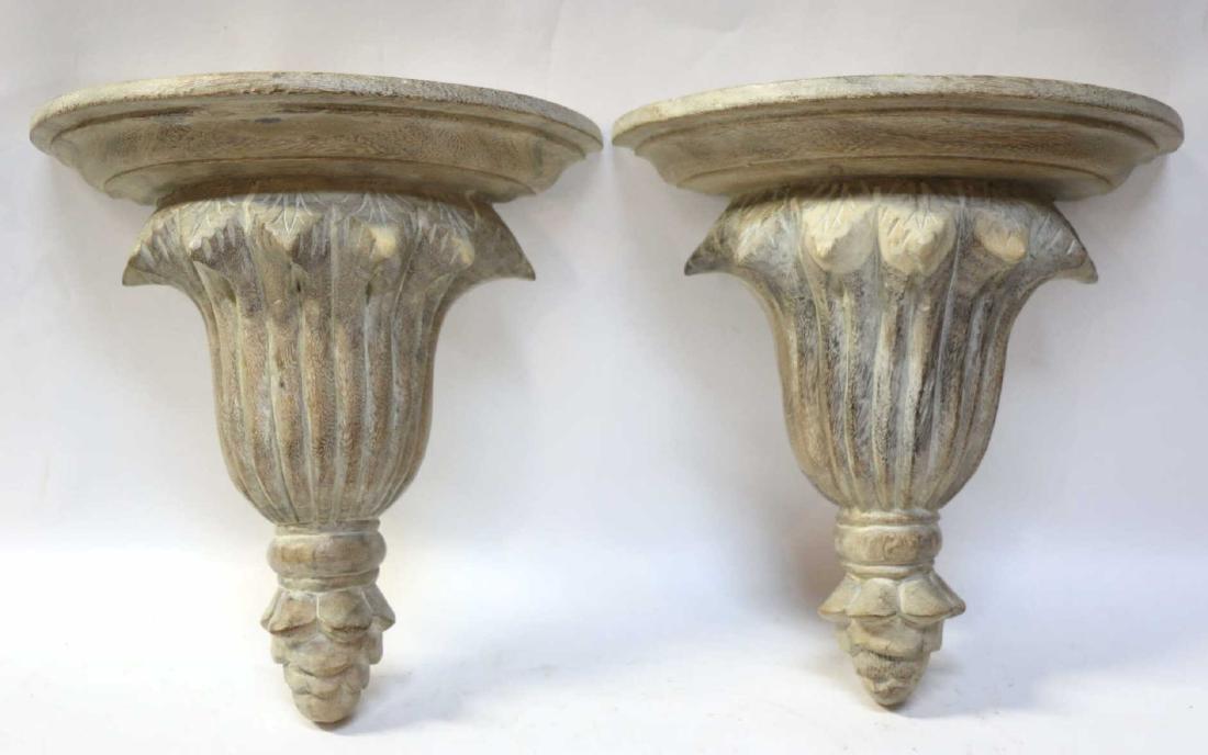 PARCEL & PAINT DECORATED WALL BRACKETS: PARCEL & PAINT DECORATED WALL BRACKETS