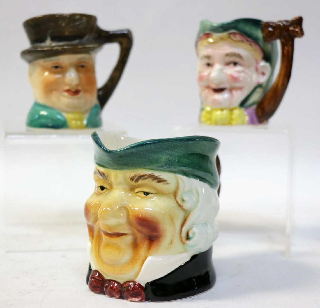 TOBY CHARACTER STYLE MUG GROUPING OF THREE: TOBY CHARACTER STYLE MUG GROUPING OF THREE INCUDING MARKED "HANDPAINTED MADE IN JAPAN"