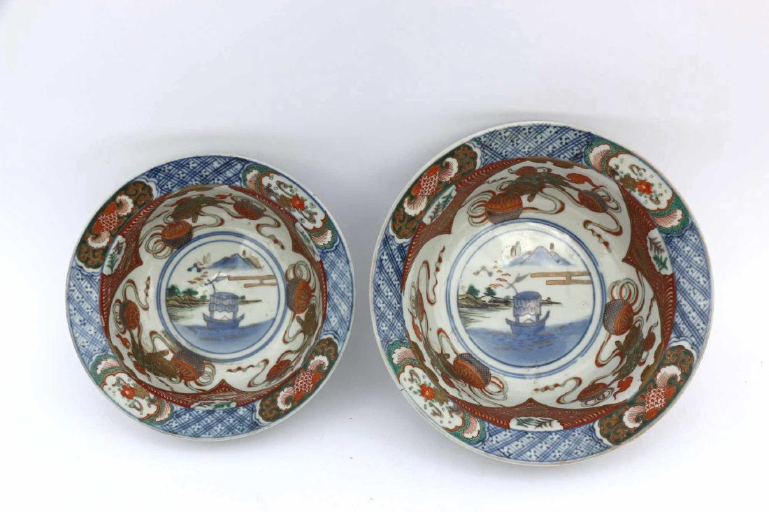 JAPANESE ANTIQUE IMARI BOWL GROUPING: JAPANESE ANTIQUE IMARI BOWL GROUPING