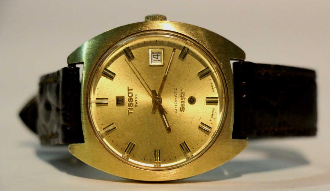 TISSOT SWISS MENS AUTOMATIC SEASTAR WRIST WATCH: TISSOT SWISS MENS AUTOMATIC SEASTAR WRIST WATCH WITH A DINE ALLIGATOR BAND