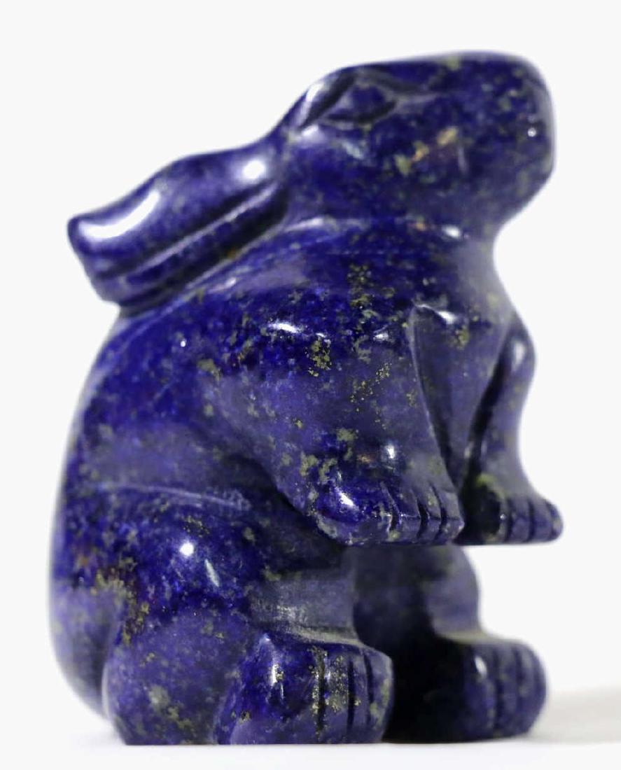 LAPIS HAND CARVED FIGURAL BUNNY SCULPTURE (1 of 6)