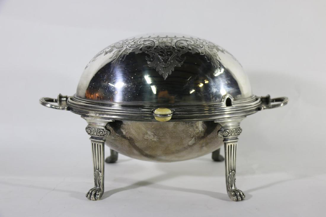 ENGLISH ANTIQUE SILVER PLATE WARMER (1 of 10)