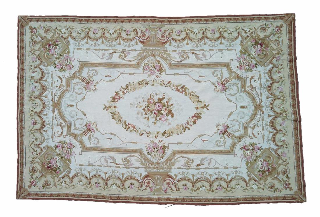FRENCH LARGE NEEDLEPOINT AREA CARPET MASTER (1 of 4)