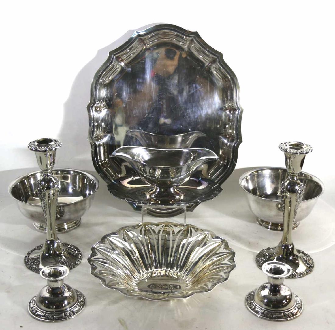 VINTAGE LARGE SILVER PLATE GROUPING (1 of 2)