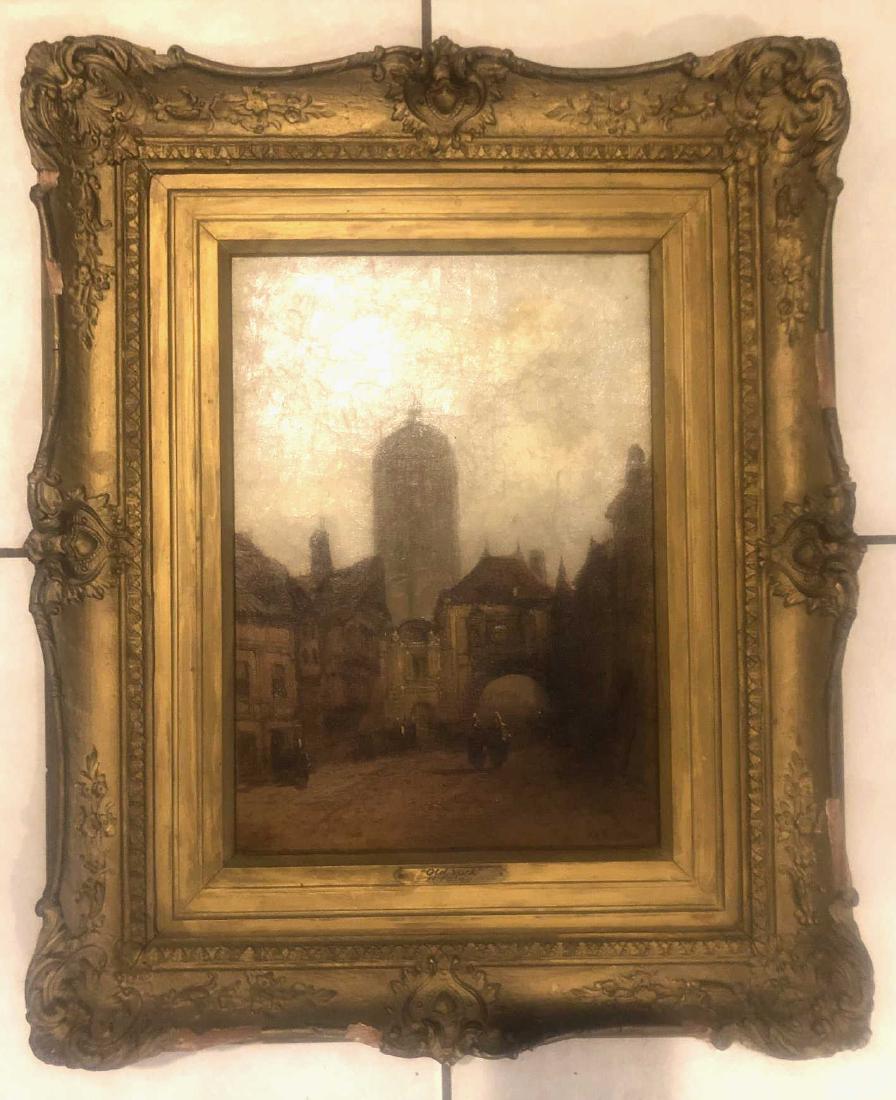 JOHN HENRY FOLEY(1818-1874) CITY SCAPE OOC: JOHN HENRY FOLEY(1818-1874) BRITISH CITY SCAPE OOC "OLD YORK'