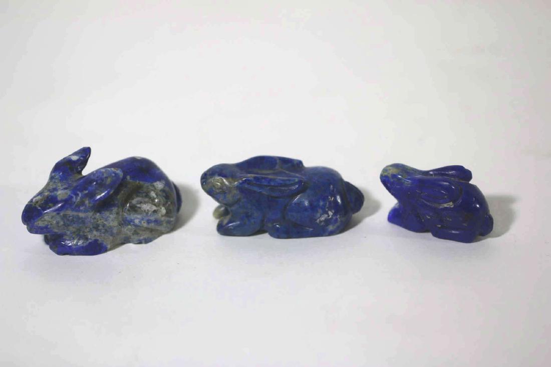 LAPIS HAND CARVED BUNNY GROUPING (1 of 6)